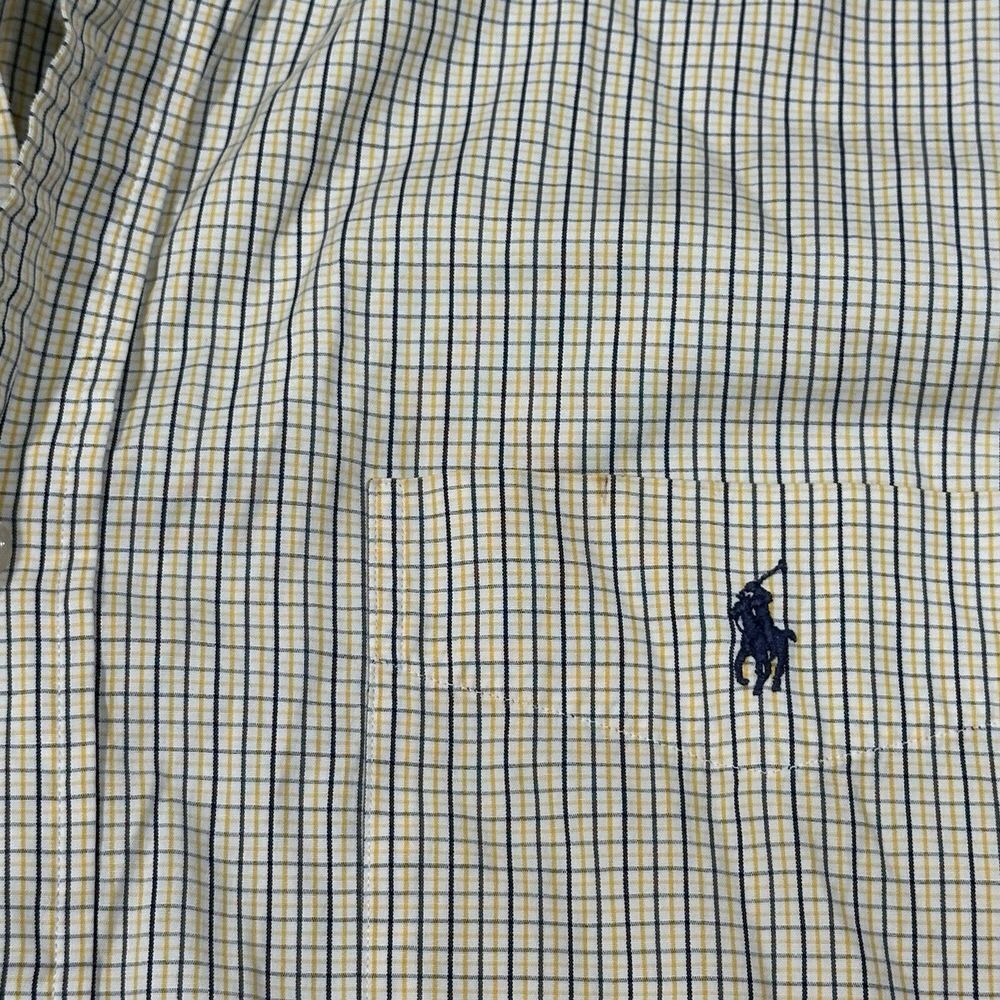 RALPH LAUREN  Yellow Checkered BUTTON SHIRT Size‎ Large Blaire - Picture 4 of 8